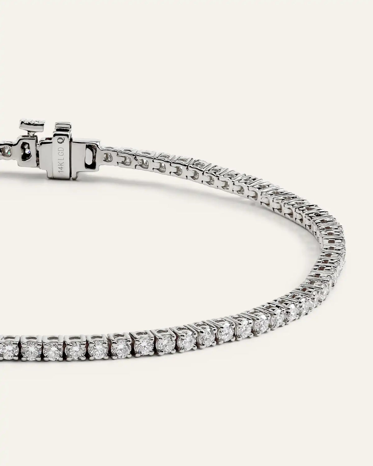 14K Gold Lab Grown Diamond Tennis Bracelet - 2ctw