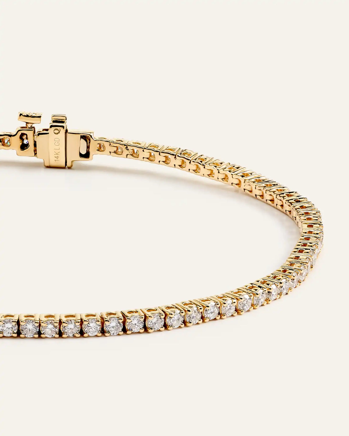 14K Gold Lab Grown Diamond Tennis Bracelet - 2ctw