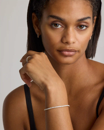 14K Gold Lab Grown Diamond Tennis Bracelet - 4ctw
