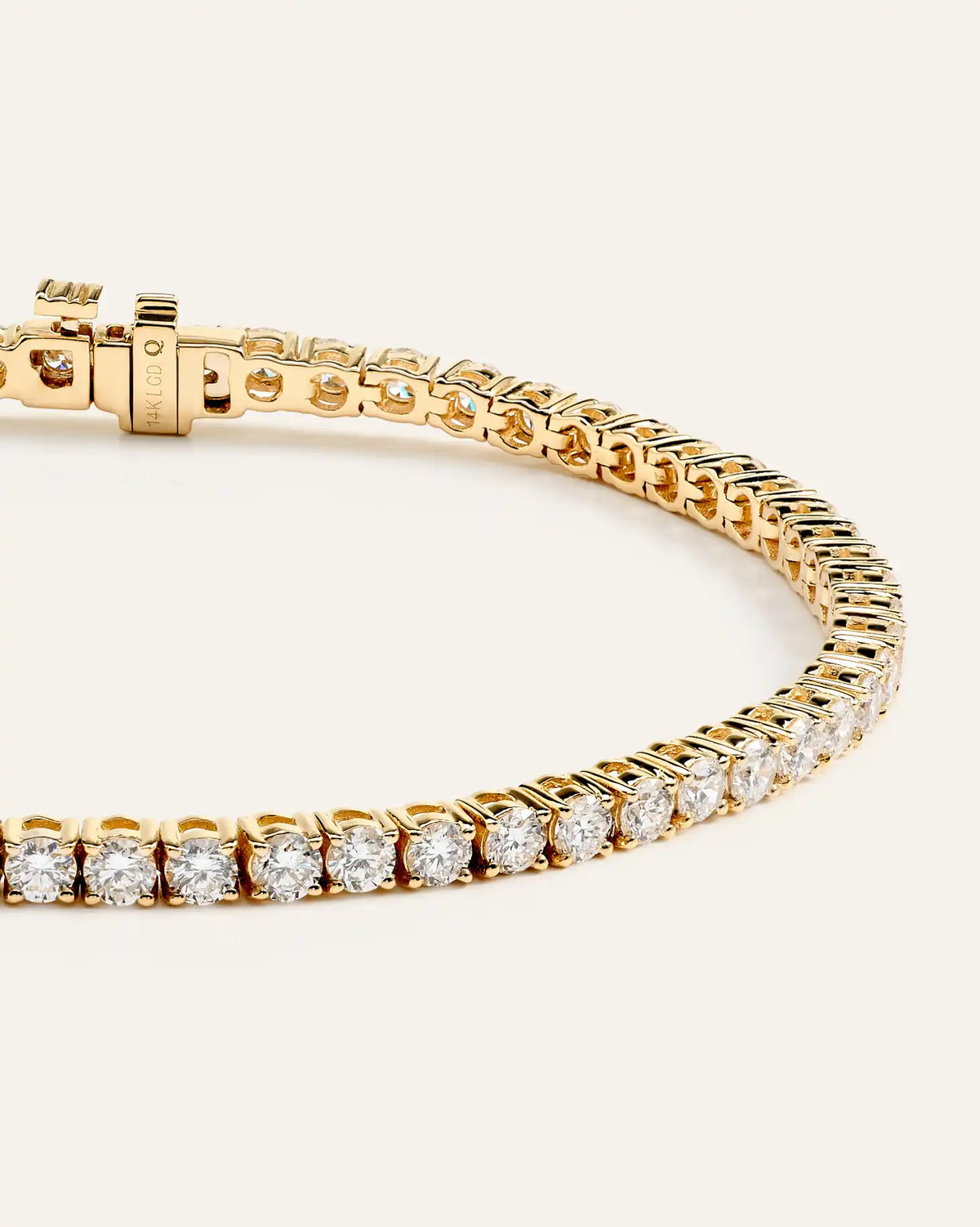14K Gold Lab Grown Diamond Tennis Bracelet - 4ctw