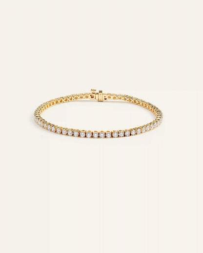 14K Gold Lab Grown Diamond Tennis Bracelet - 4ctw