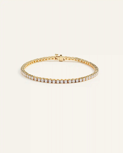 14K Gold Lab Grown Diamond Tennis Bracelet - 4ctw