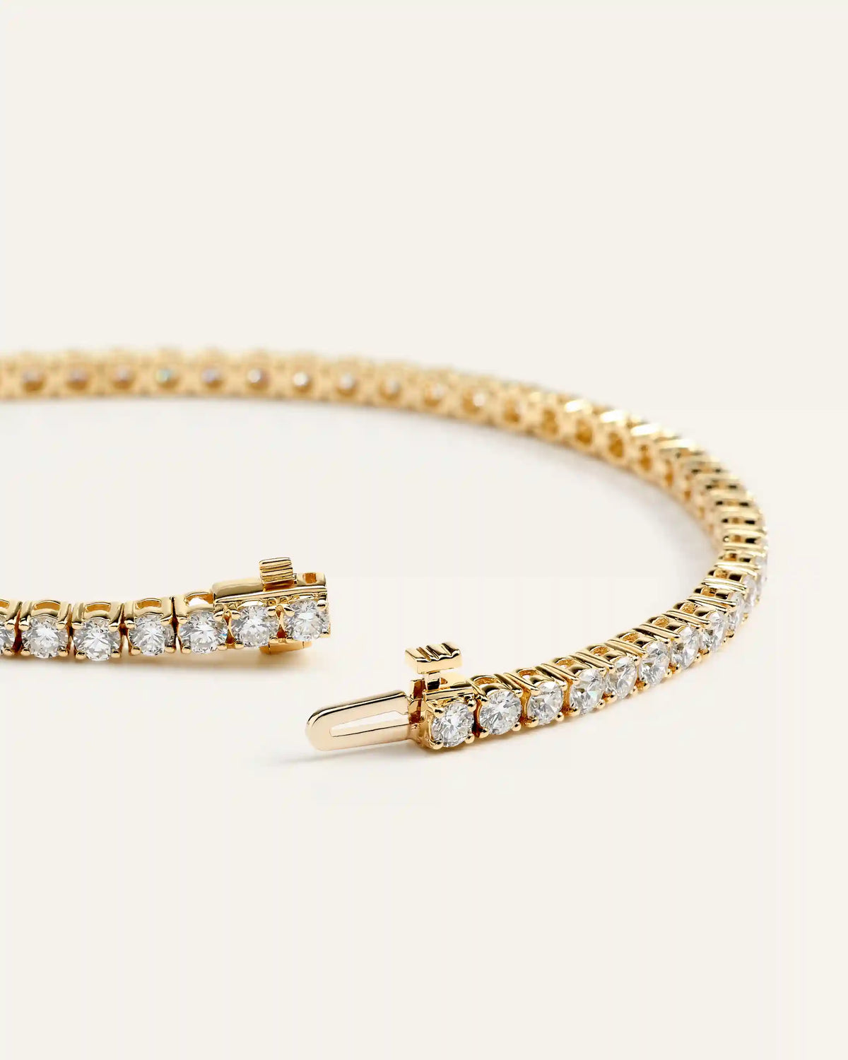 14K Gold Lab Grown Diamond Tennis Bracelet - 4ctw