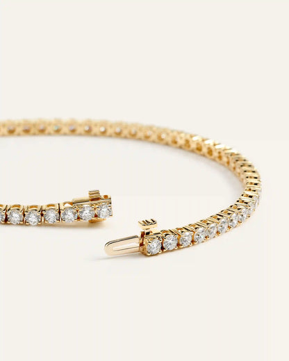 14K Gold Lab Grown Diamond Tennis Bracelet - 4ctw
