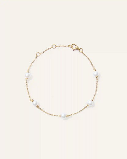 Freshwater Cultured Pearl Station Bracelet