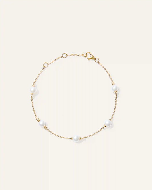 Freshwater Cultured Pearl Station Bracelet