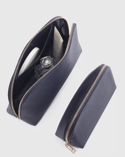 Italian Leather Pouch Travel Set