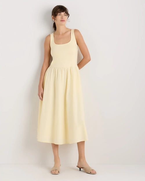 Cotton Mixed Media Tank Dress