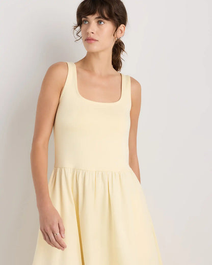 Cotton Mixed Media Tank Dress