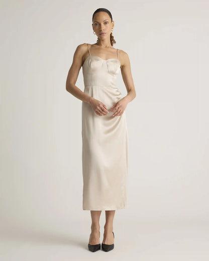 100% Washable Silk Sweetheart Dress