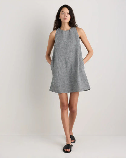 100% European Linen Tank Mini Dress