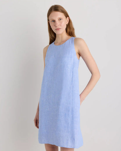 100% European Linen Tank Mini Dress