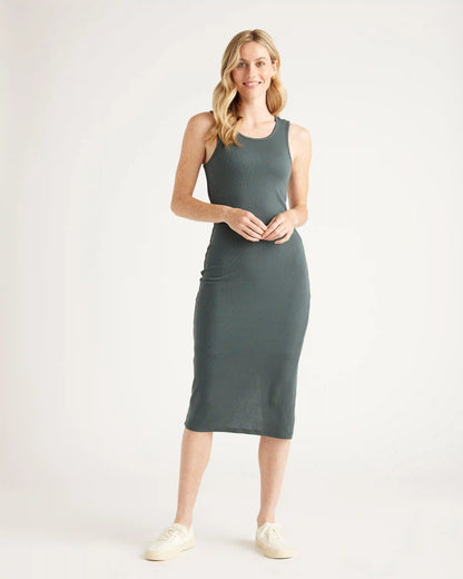 Tencel Rib Knit Sleeveless Dress