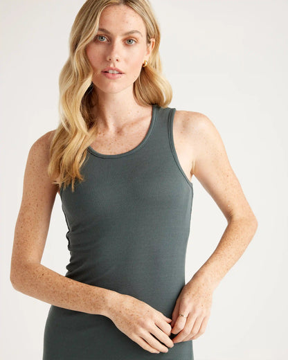 Tencel Rib Knit Sleeveless Dress