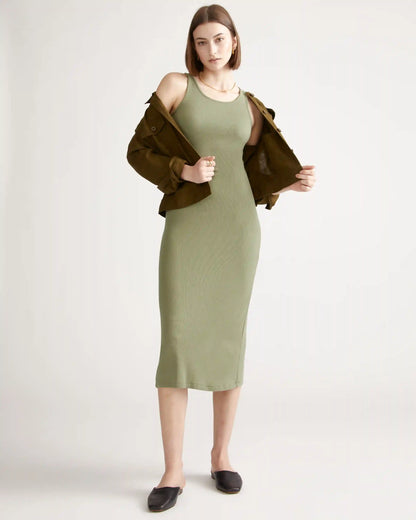 Tencel Rib Knit Sleeveless Dress