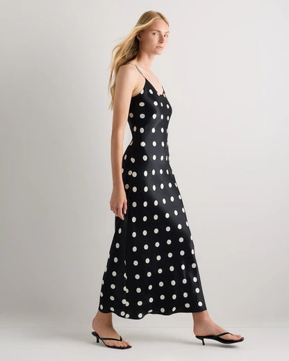 100% Washable Silk Maxi Slip Dress