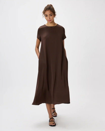 Washable Stretch Silk Voluminous Maxi Dress