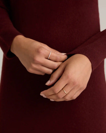 Mongolian Cashmere Turtleneck Midi Sweater Dress
