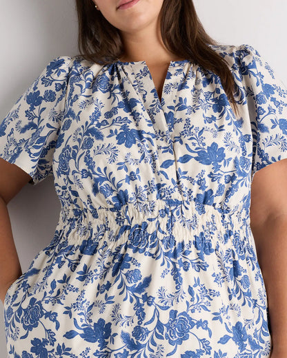 100% Organic Cotton Poplin Tiered Maxi Dress