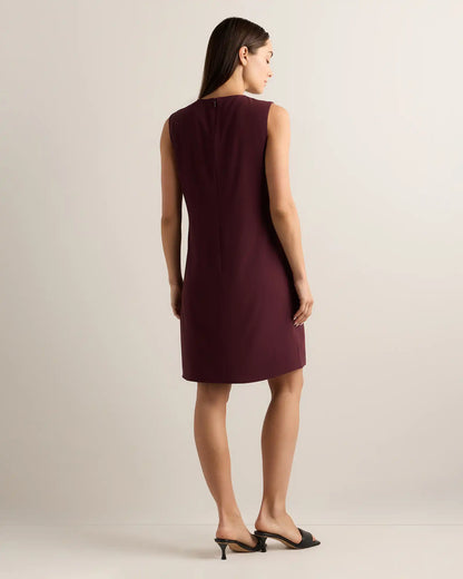 Fluid Crepe Sleeveless Shift Dress