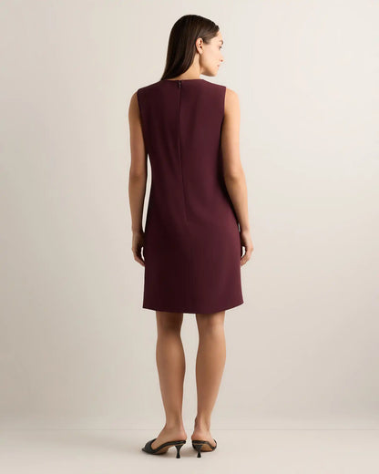Fluid Crepe Sleeveless Shift Dress