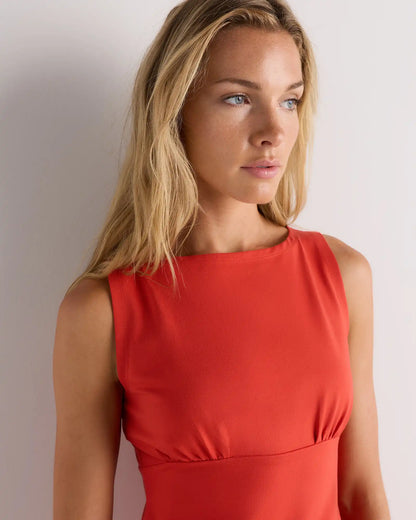 Organic Stretch Jersey Drop Waist Mini Dress