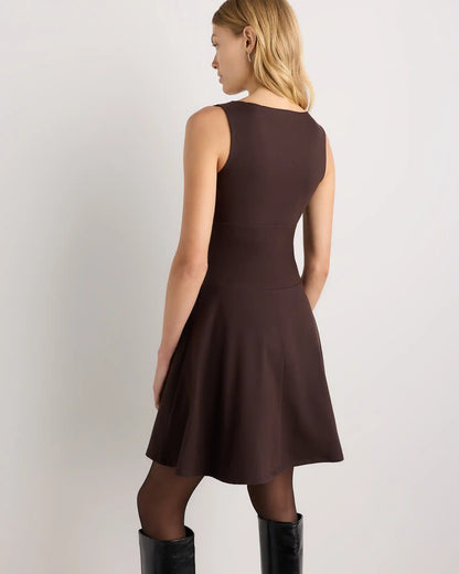 Organic Stretch Jersey Drop Waist Mini Dress