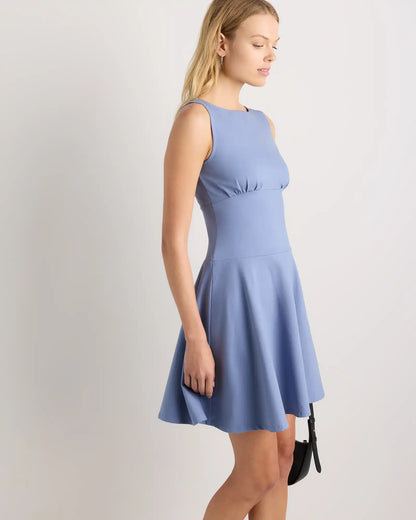 Organic Stretch Jersey Drop Waist Mini Dress