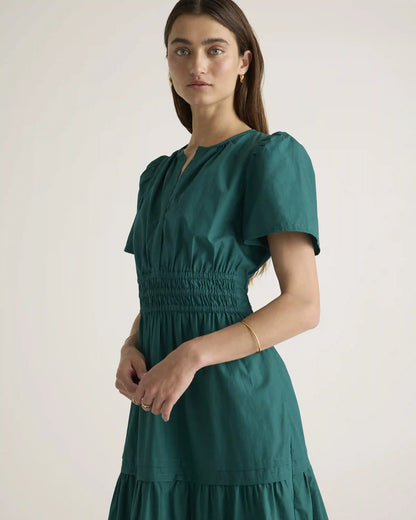 100% Organic Cotton Gauze Tiered Maxi Dress