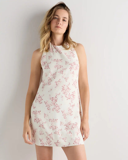 Lightweight Crepe Halter Mini Dress