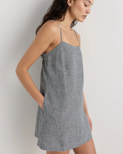 100% European Linen Mini Skort Dress