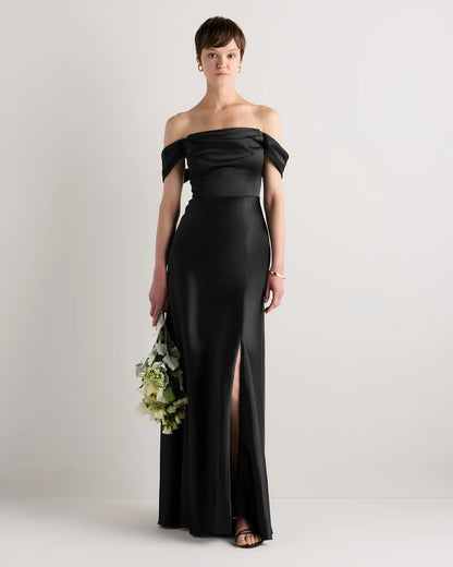 Aurora Stretch Satin Convertible Dress