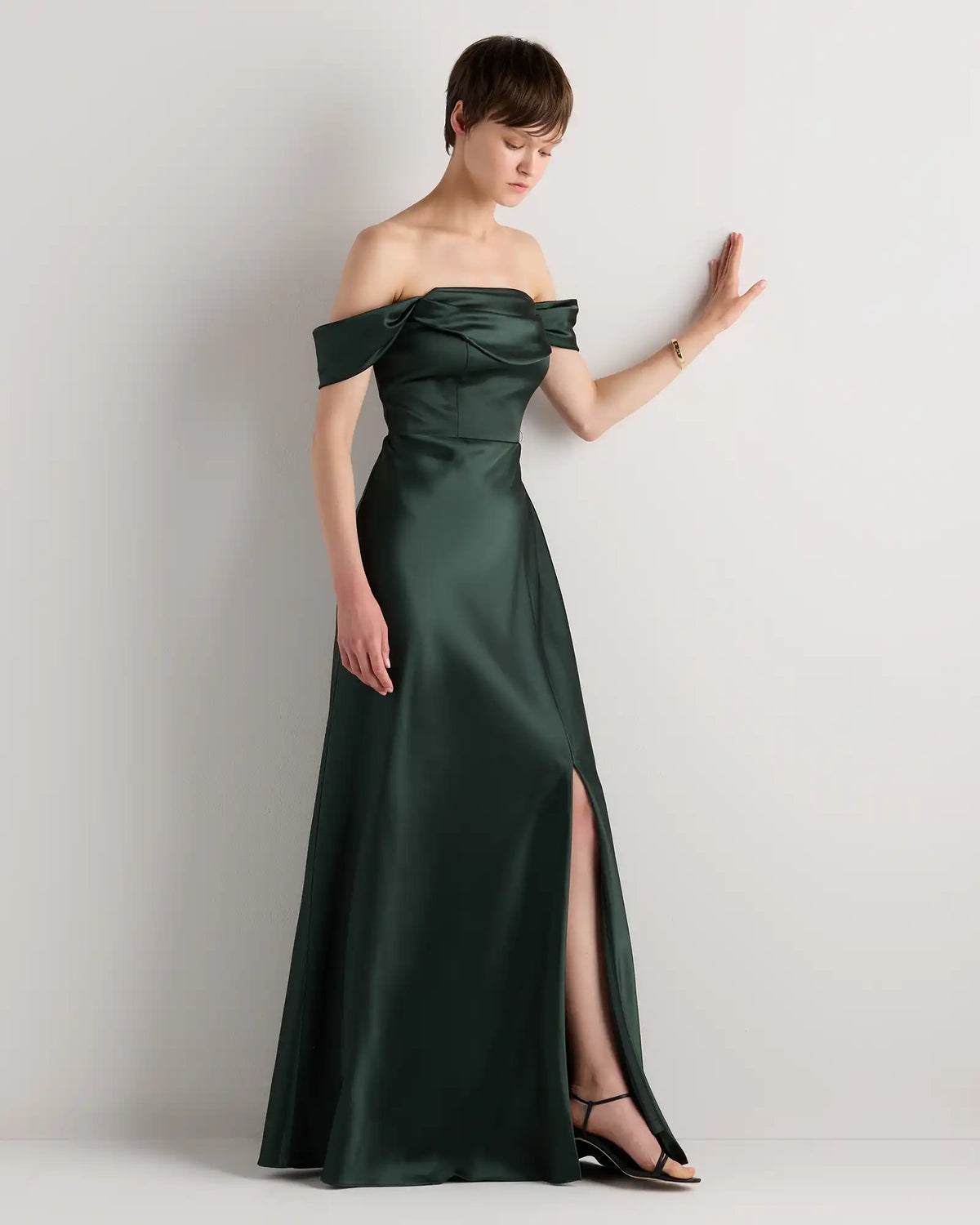 Aurora Stretch Satin Convertible Dress