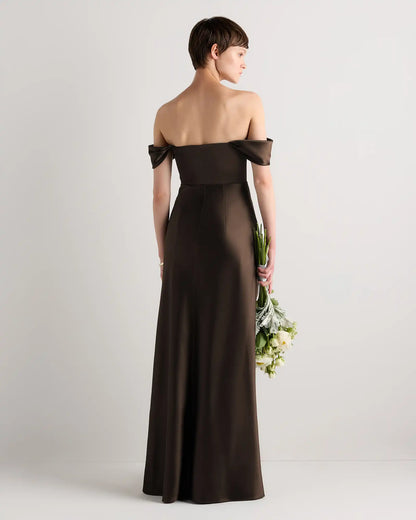 Aurora Stretch Satin Convertible Dress