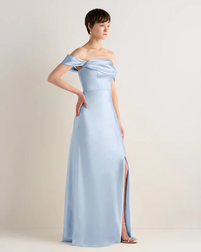 Aurora Stretch Satin Convertible Dress