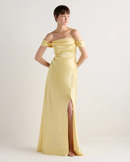 Aurora Stretch Satin Convertible Dress