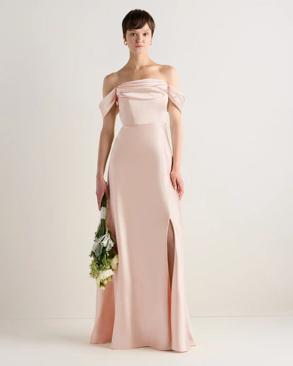 Aurora Stretch Satin Convertible Dress