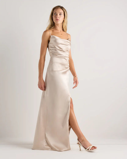 Juliette Stretch Satin Dress