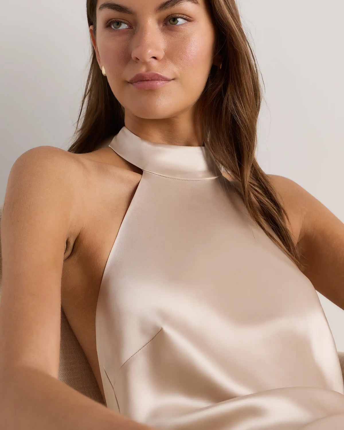 Catalina Stretch Satin Dress