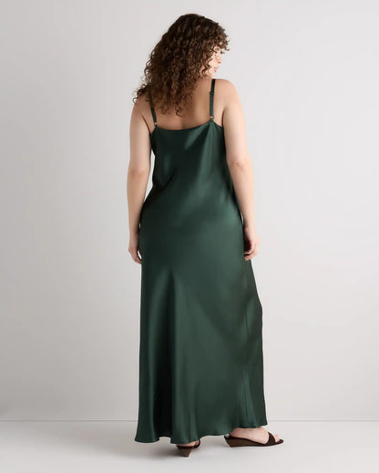 100% Washable Silk Maxi Slip Dress