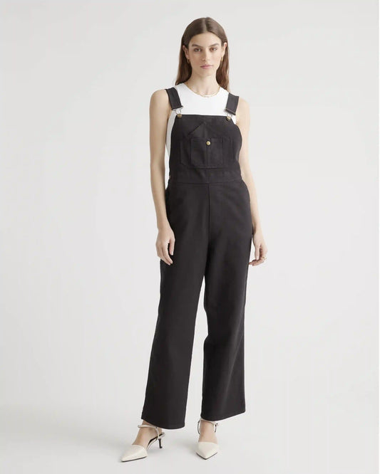 Organic Stretch Cotton Twill Relaxed Overalls