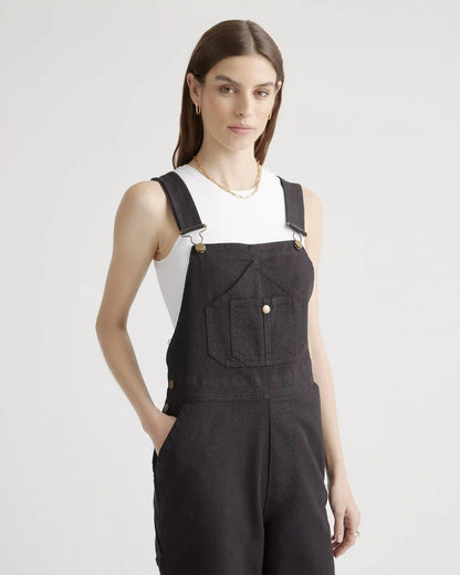 Organic Stretch Cotton Twill Relaxed Overalls