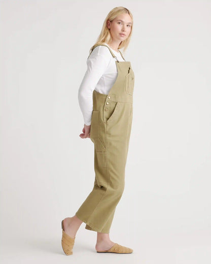 Organic Stretch Cotton Twill Relaxed Overalls