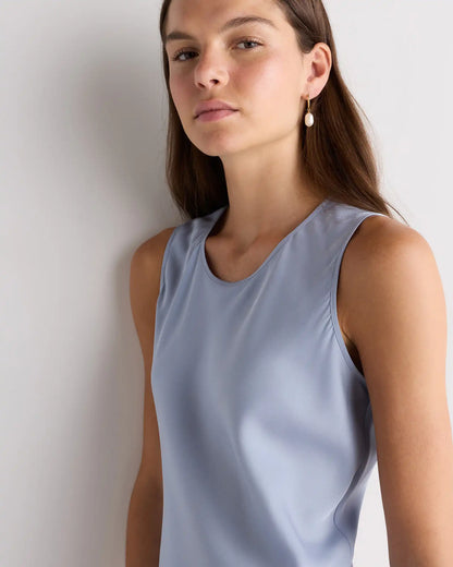 Washable Stretch Silk Tank Midi Dress