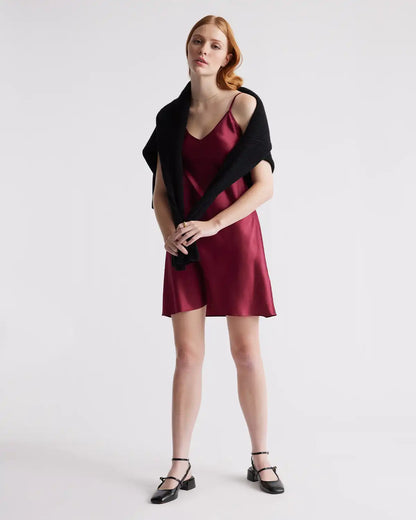 100% Washable Silk Mini Slip Dress