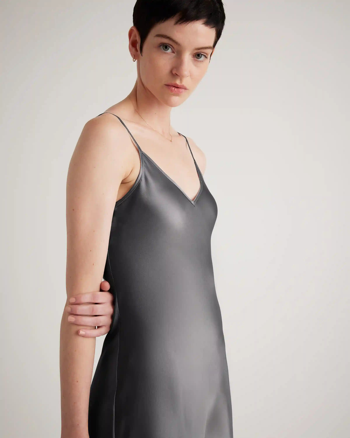 100% Washable Silk Mini Slip Dress
