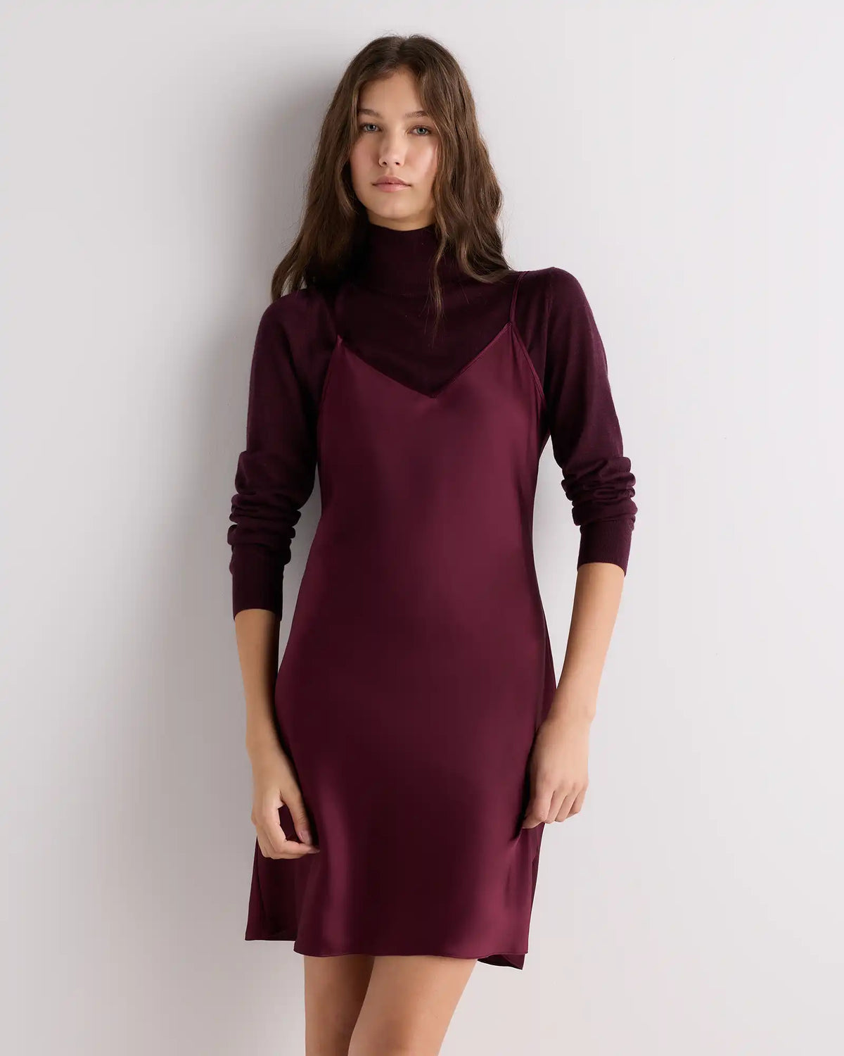 100% Washable Silk Mini Slip Dress
