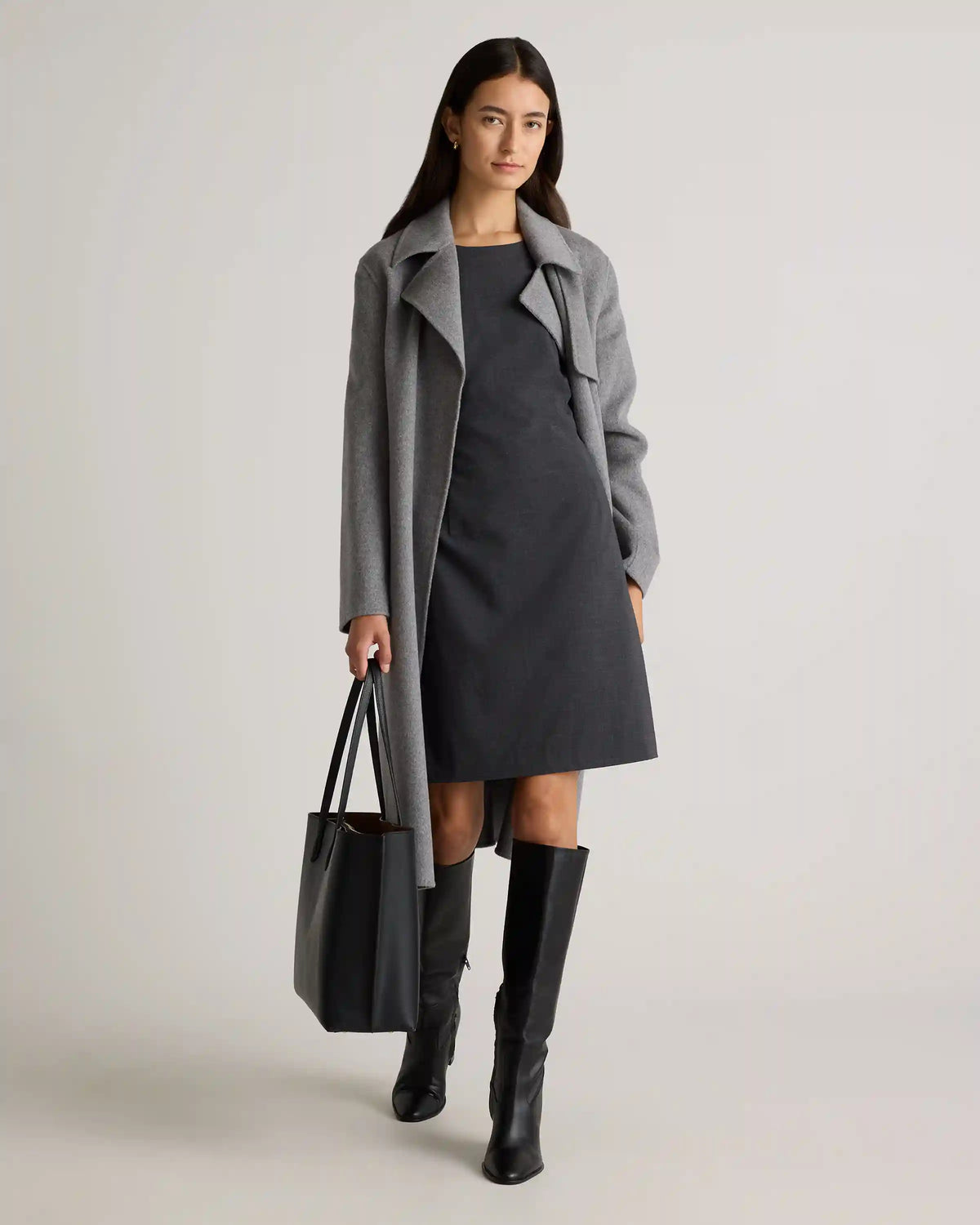 Italian Wool Short Sleeve Dress
