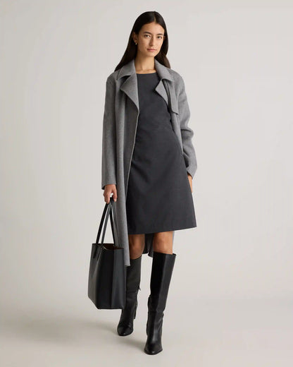 Italian Wool Short Sleeve Dress