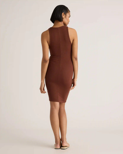 Tencel Rib Knit Sleeveless Mini Dress